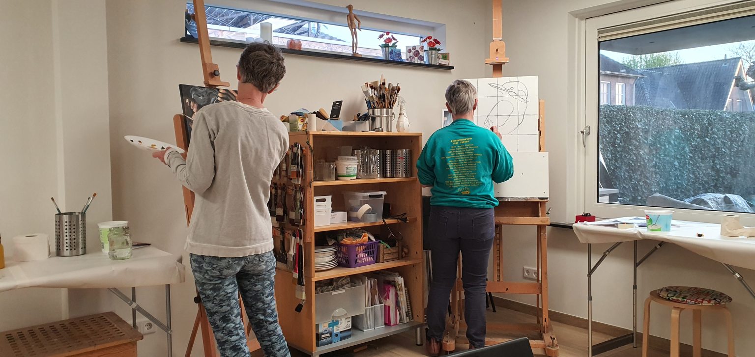 Samen schilderen in Atelier De Koppige Ezel