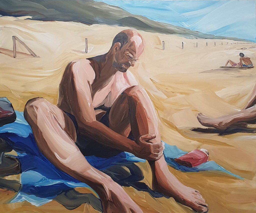 Schilderij Egmond41, Zonnebrand